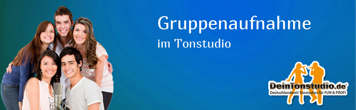 Gruppenaufnahmen im Tonstudio